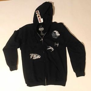 NWT Star Wars Zip Up Graphic Hoodie Unisex M